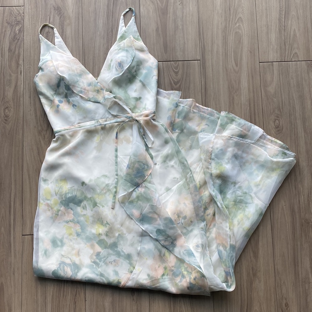 Jenny Yoo Ivory Sage Long Dress